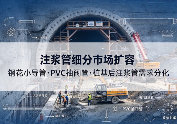 卡若注浆管细分市场扩容，隧道钢花小导管、PVC 袖阀管、桩基后注浆管需求分化